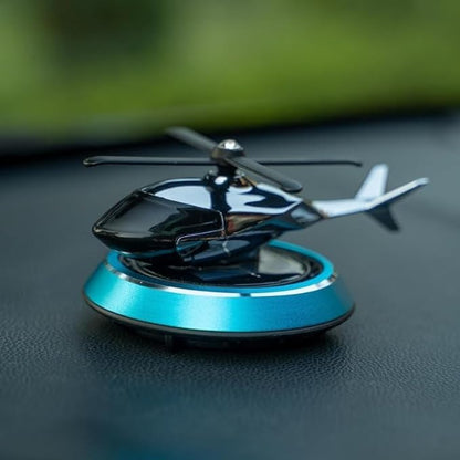 Takeoffbiz Helicopter Solar, Car Air Freshener, Helicopter Solar Energy Rotating Aromatherapy Aviation Al Alloy Diffuser, Interior Decoration Accessories Diffuser for Car and Home car air freshener solor